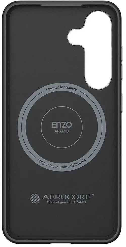 Dėklas Samsung Spigen Enzo Aramid Magnet skirtas Galaxy S25 juodai sidabrinis