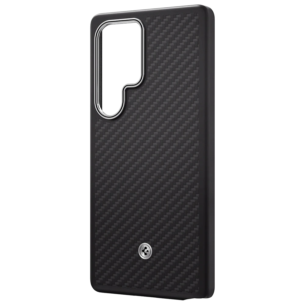 Spigen FPS938PGABW Enzo Aramid dėklas Samsung Galaxy S25 Ultra, juodas sidabras