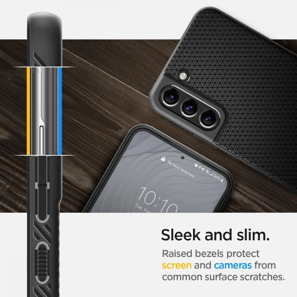 Spigen Liquid Air dėklas skirtas Samsung Galaxy S22 Plus, spalva - Matte Black