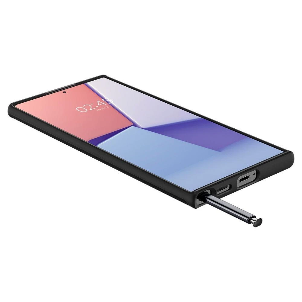 Dėklas Spigen Thin Fit, juodas – Samsung Galaxy S22 Ultra