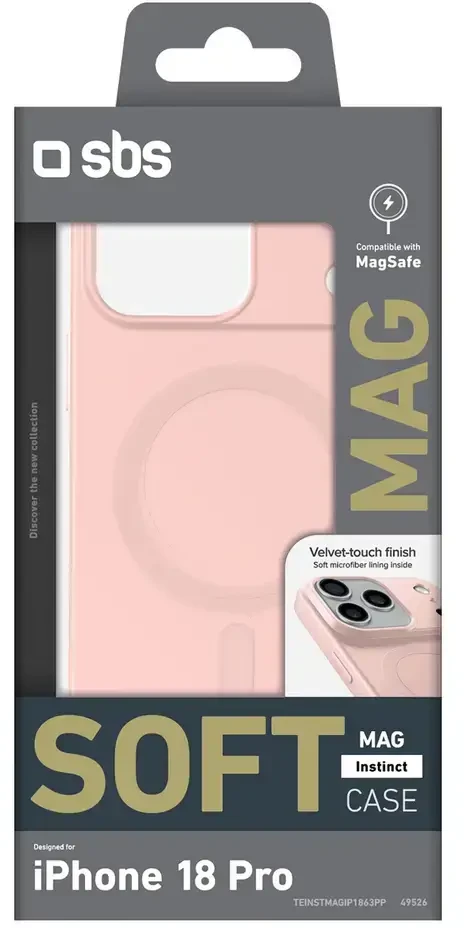 Dėklas SBS Instinct Mag Case for iPhone 18 Pro / 17 Pro Compatible with MagSafe - Rožinė