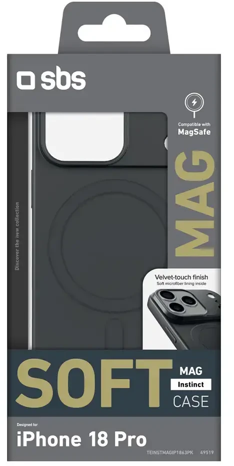 Dėklas SBS Instinct Mag Case for iPhone 18 Pro / 17 Pro Compatible with MagSafe - Juodas