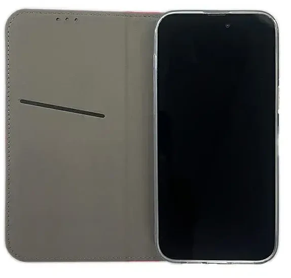 Išmanusis magnetinis dėklas „book“ MOTO Edge 50 Pro raudonas/raudonas