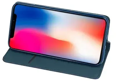 Dėklas Smart Magnet knygutės tipo Xiaomi Redmi 12 mėlynos spalvos
