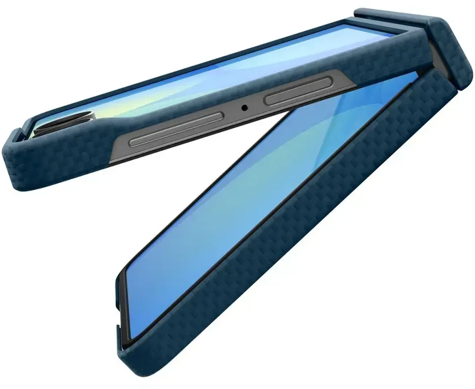 Dėklas Spigen AirSkin Aramid MagSafe Samsung Galaxy Z FLIP 8 NAVY