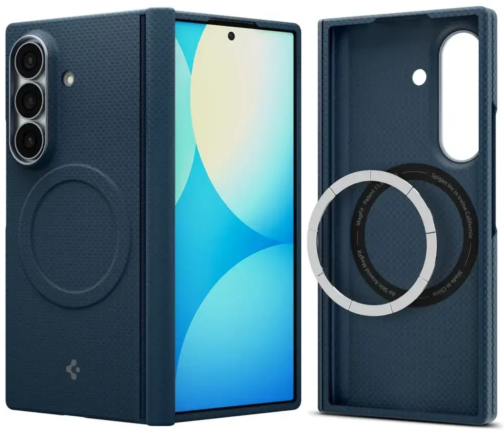 Dėklas Spigen AirSkin Aramid MagSafe Samsung Galaxy Z FOLD 8 ULTRA NAVY