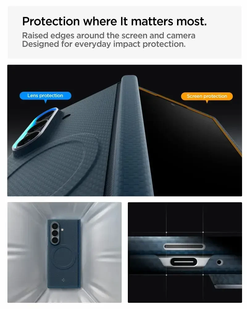 Dėklas Spigen AirSkin Aramid MagSafe Samsung Galaxy Z FOLD 8 ULTRA NAVY