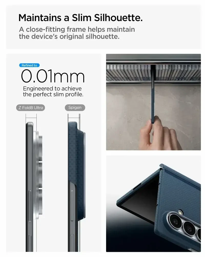 Dėklas Spigen AirSkin Aramid MagSafe Samsung Galaxy Z FOLD 8 ULTRA NAVY