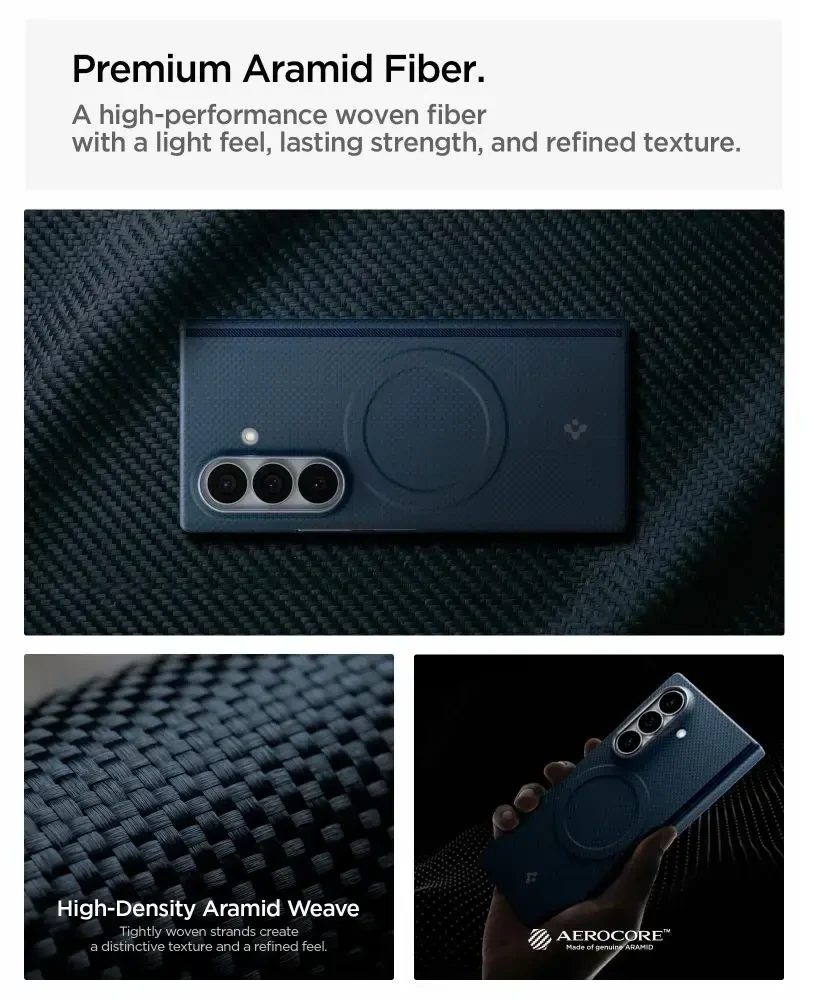Dėklas Spigen AirSkin Aramid MagSafe Samsung Galaxy Z FOLD 8 ULTRA NAVY
