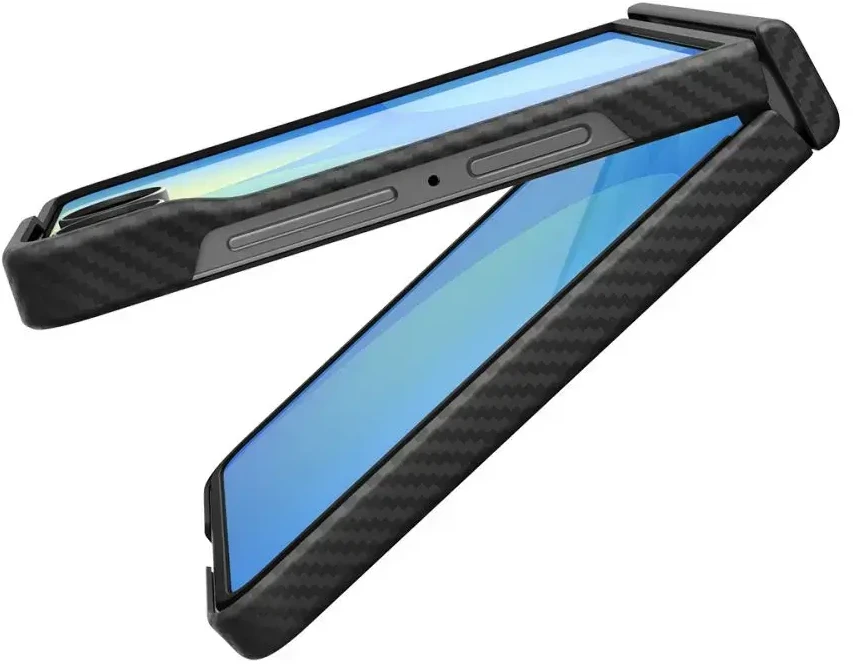 Dėklas Spigen Air Skin Aramid Mag MagSafe skirtas Samsung Galaxy Z Flip8 juodos spalvos