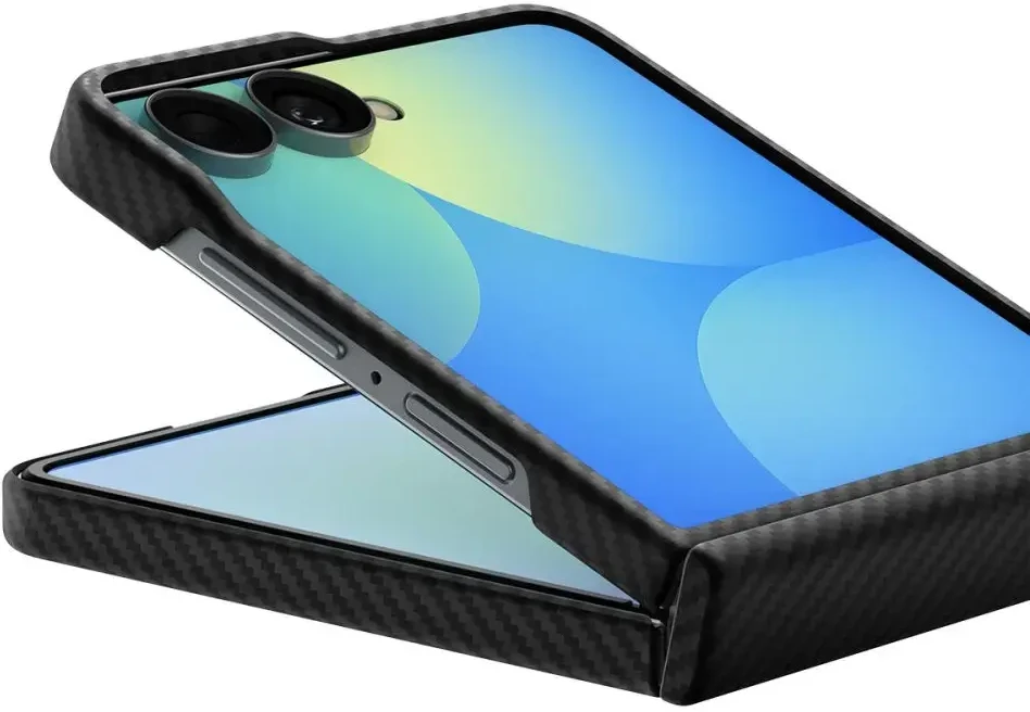Dėklas Spigen Air Skin Aramid Mag MagSafe skirtas Samsung Galaxy Z Flip8 juodos spalvos