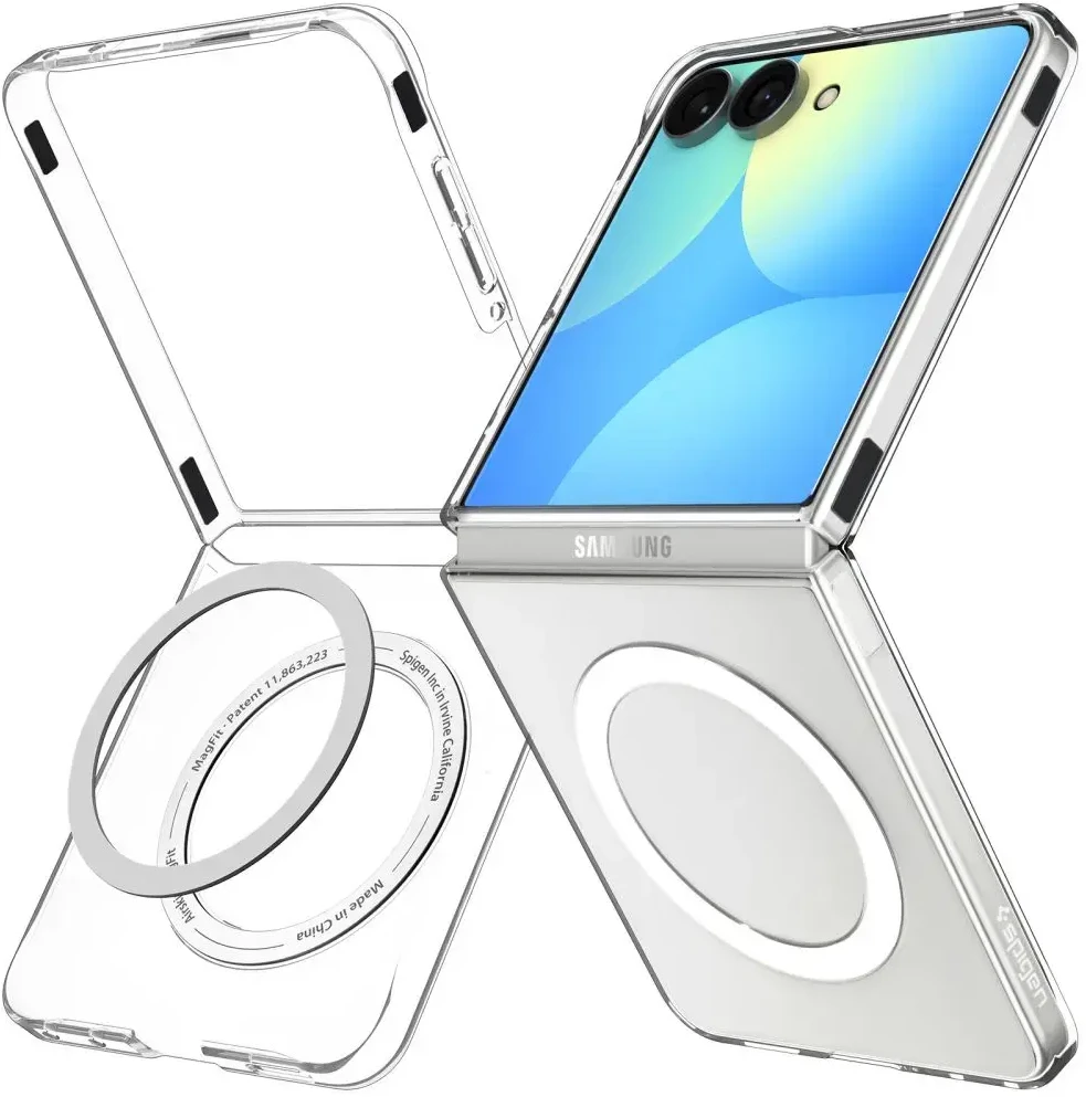 Dėklas SPIGEN AIRSKIN MAGSAFE GALAXY Z FLIP 8 SKAIDRUS/Baltas