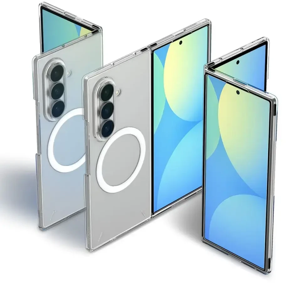 Dėklas Spigen Air Skin MagSafe skirtas Samsung Galaxy Z Fold8 Ultra skaidrus baltos spalvos
