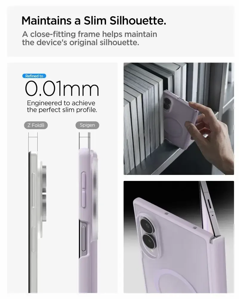 Dėklas SPIGEN AIRSKIN ZERO MAGSAFE GALAXY Z FOLD 8 ŠALNINĖS LEVANDOS