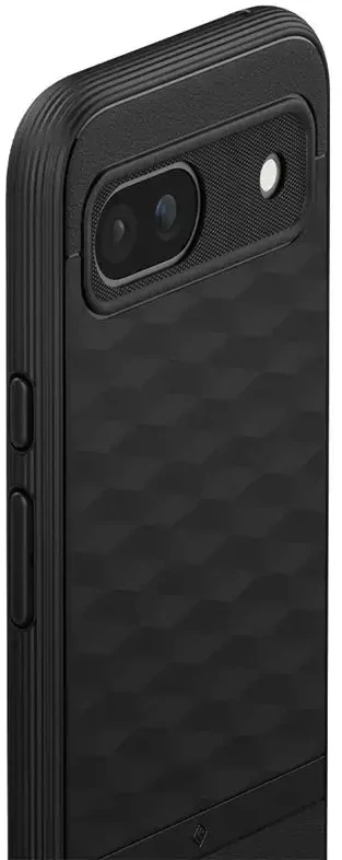 Dėklas Spigen Kazeologijos paralaksas, matinis juodas - „Google Pixel 8a“