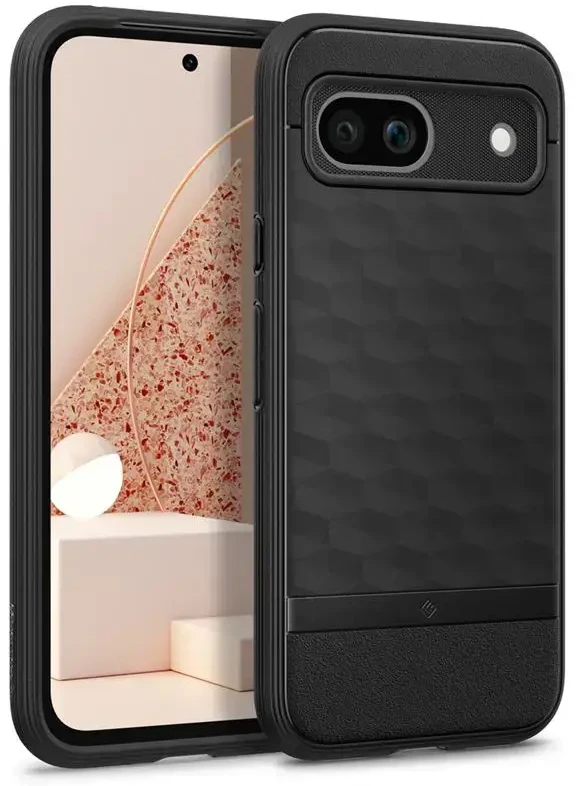 Dėklas Spigen Kazeologijos paralaksas, matinis juodas - „Google Pixel 8a“