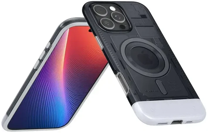 Dėklas Spigen Classic C1 MagSafe, grafito spalvos - iPhone 16 Pro Max