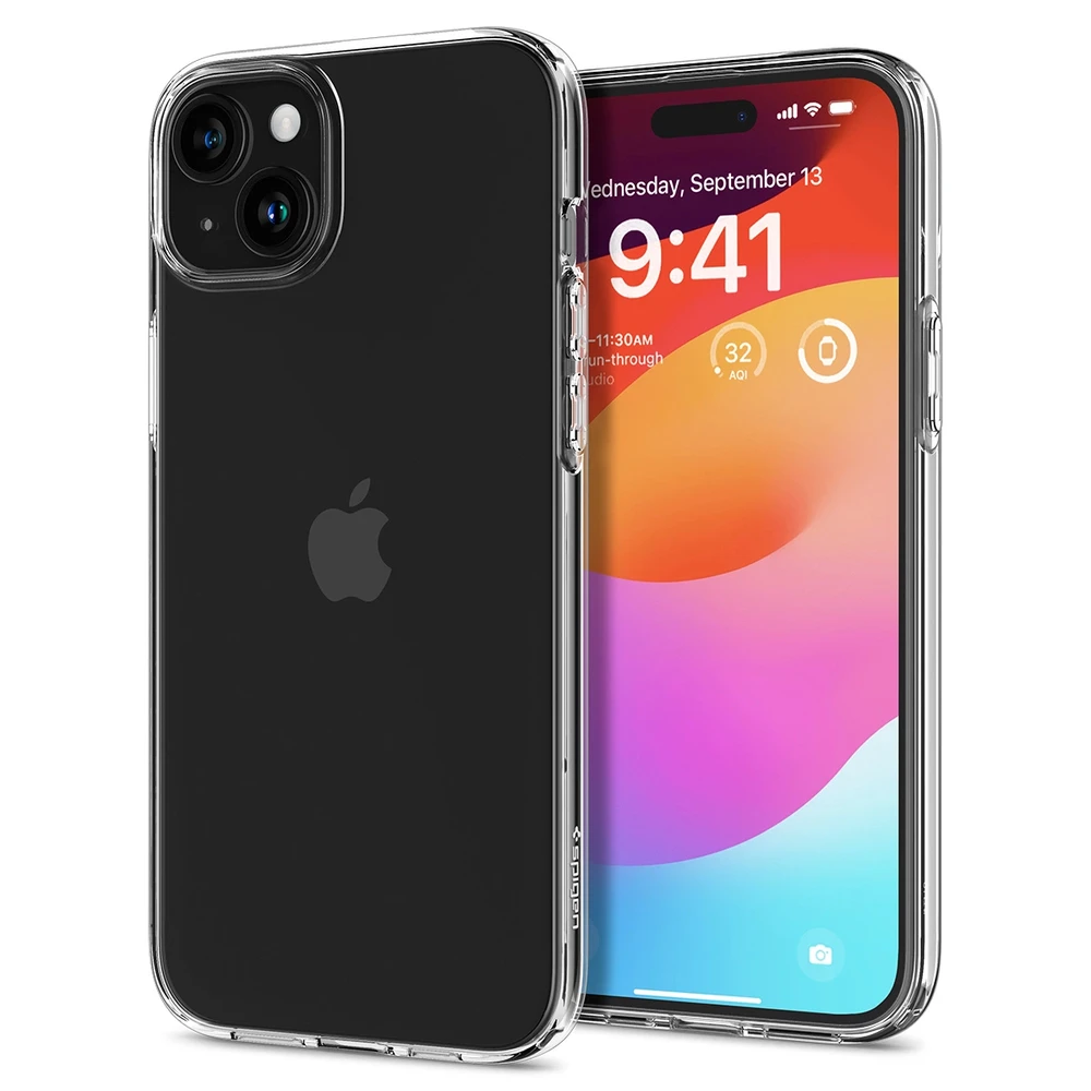Dėklas „Spigen Crystal Flex“, krištolo skaidrumo – „Apple iPhone 15“