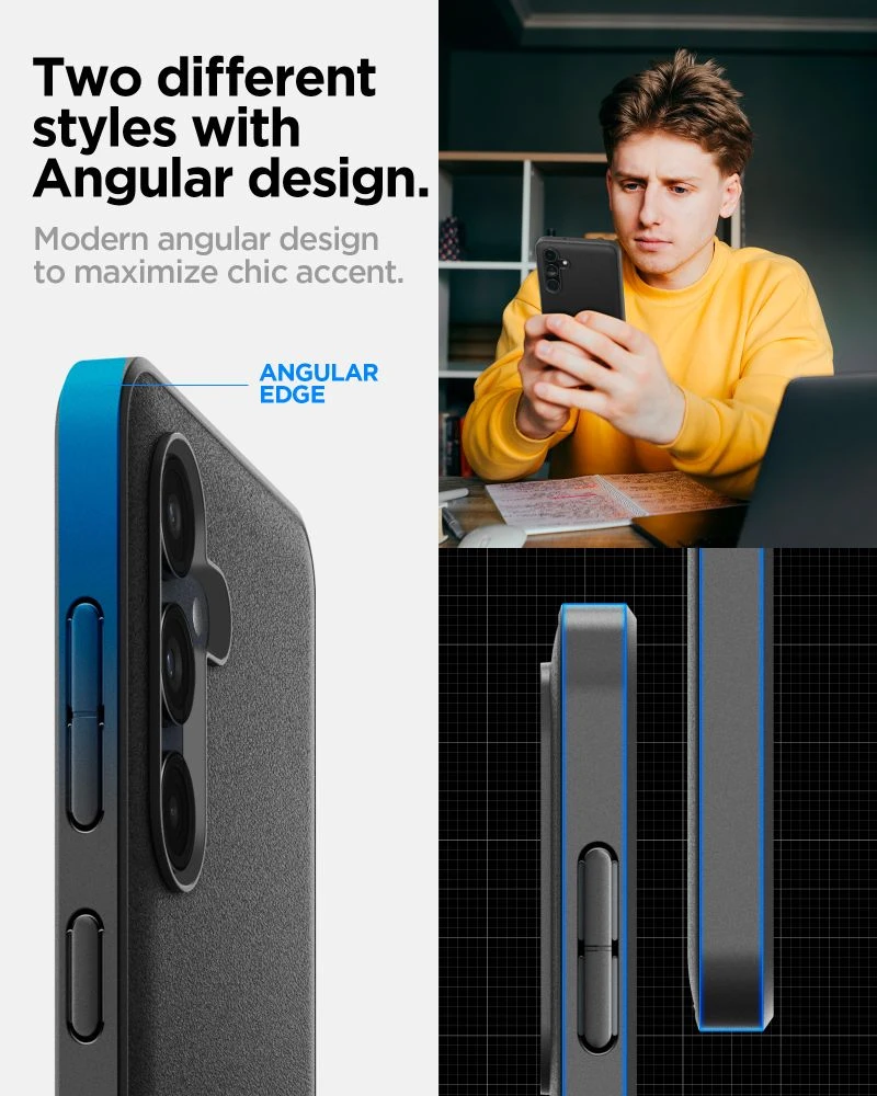 Spigen Essential SandBlast – dėklas skirtas Samsung Galaxy M55 5G Matte Juodas