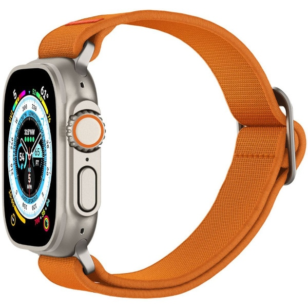 Dėklas Spigen Fit Lite Ultra Apple Watch 4 / 5 / 6 / 7 / 8 / SE / Ultra (42 / 44 / 45 / 49 mm) oranžinės spalvos