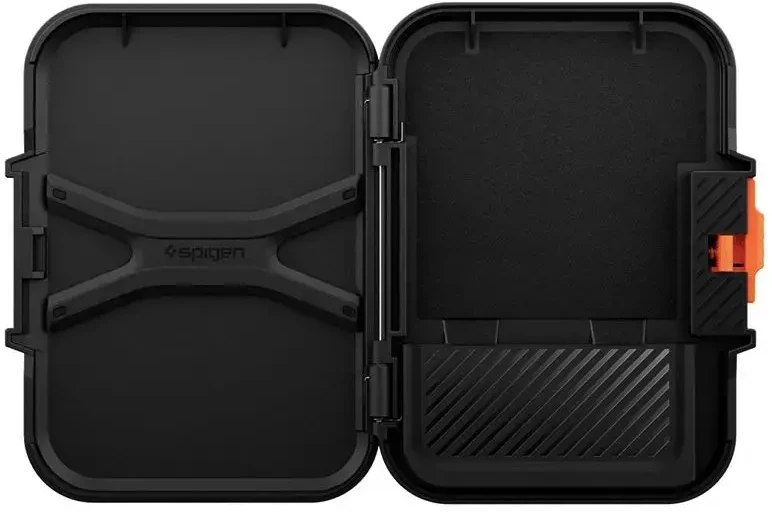 Dėklas Spigen iPhone Lock Fit piniginė su MagSafe, juoda