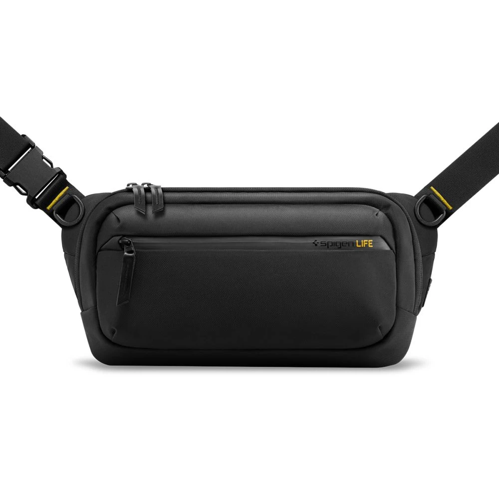 Spigen Klasden Sling Bag, juodos spalvos