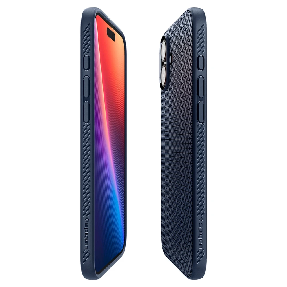 Dėklas Spigen Liquid Air, navy mėlynas - iPhone 16 Plus