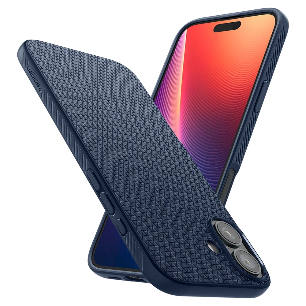 Dėklas Spigen Liquid Air, navy mėlynas - iPhone 16 Plus