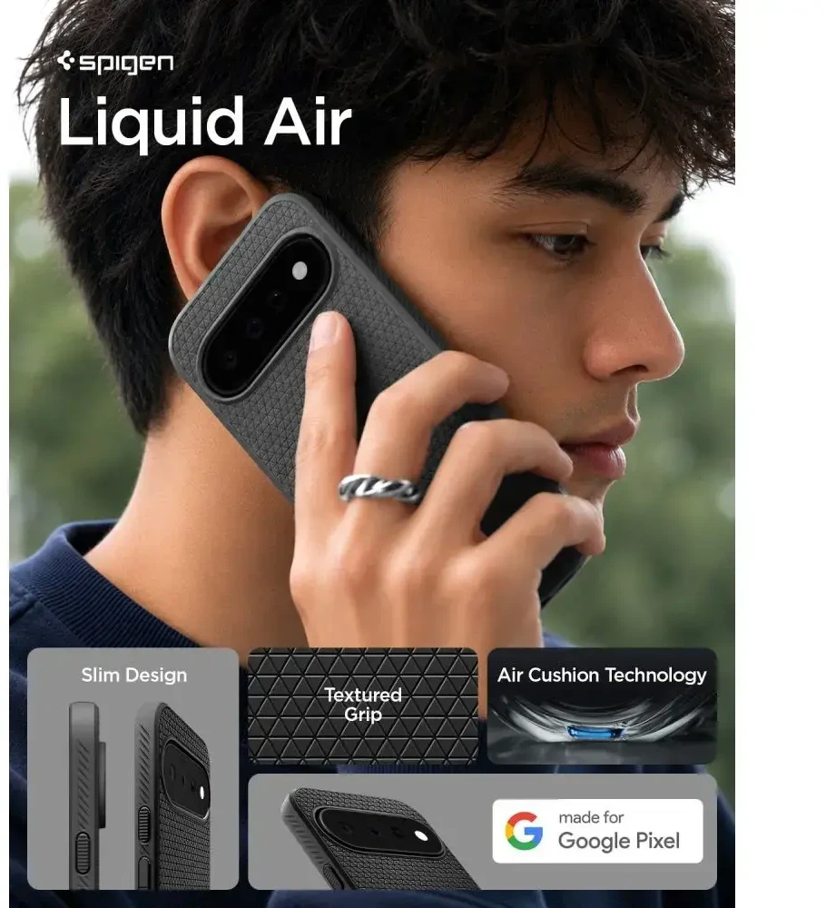 Dėklas SPIGEN LIQUID AIR GOOGLE PIXEL 11 MATTE Juodas