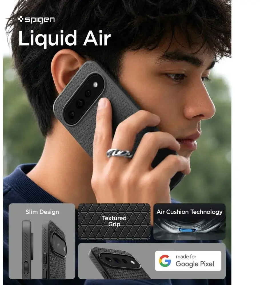 Dėklas SPIGEN LIQUID AIR GOOGLE PIXEL 11 PRO MATTE Juodas