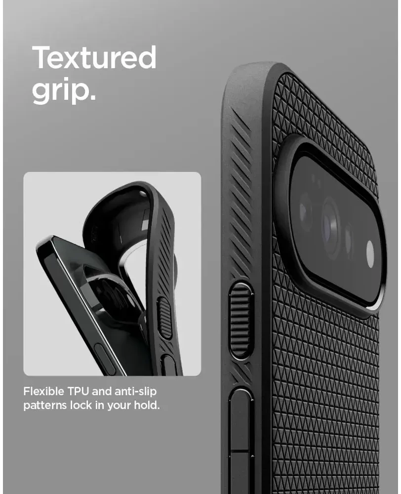 Dėklas SPIGEN LIQUID AIR GOOGLE PIXEL 11 PRO MATTE Juodas