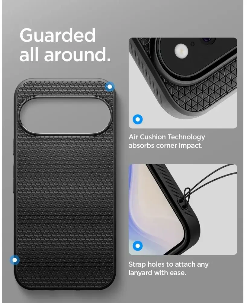 Dėklas SPIGEN LIQUID AIR GOOGLE PIXEL 11 PRO MATTE Juodas
