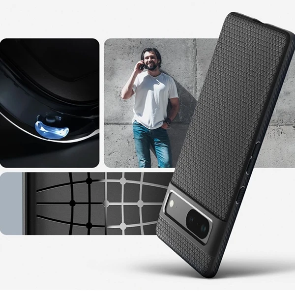 Spigen Liquid Air dėklas skirtas Google Pixel 7, spalva - Matte Black