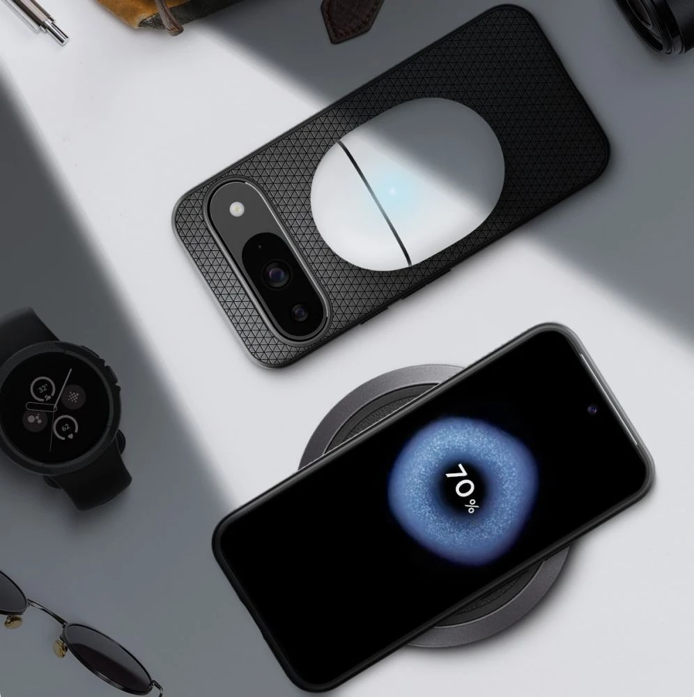 Spigen Liquid Air – dėklas skirtas Google Pixel 9 / 9 Pro Matte Juodas