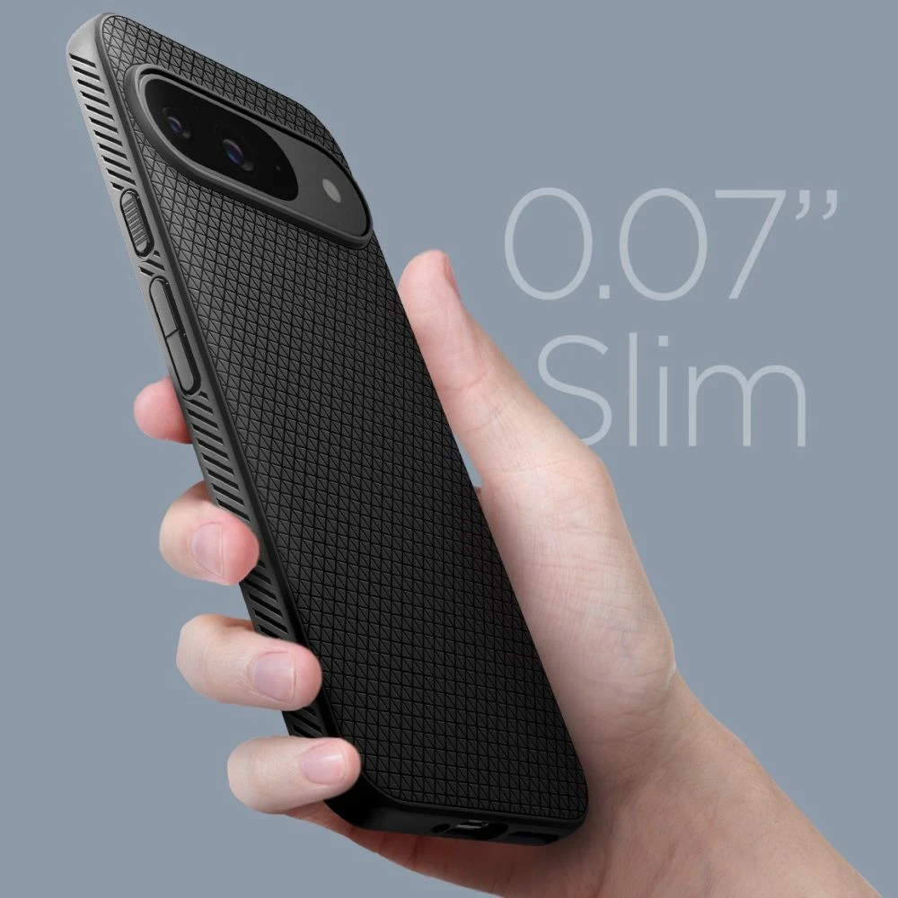 Spigen Liquid Air – dėklas skirtas Google Pixel 9 / 9 Pro Matte Juodas