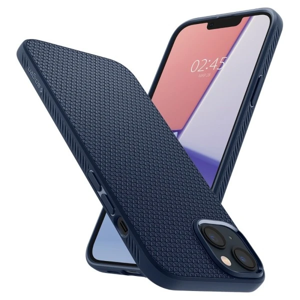 Dėklas Spigen Liquid Air, navy mėlynas - iPhone 14