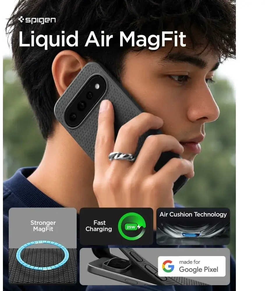 Dėklas SPIGEN LIQUID AIR MAG MAGSAFE GOOGLE PIXEL 11 PRO XL MATTE Juodas