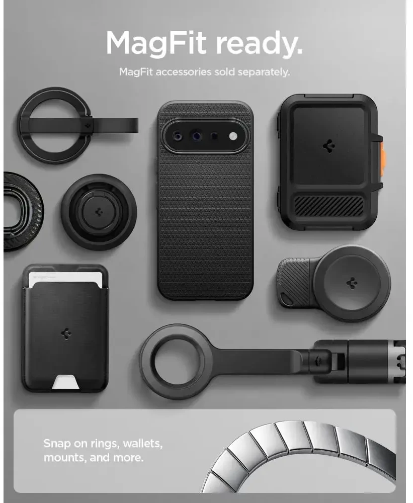 Dėklas SPIGEN LIQUID AIR MAG MAGSAFE GOOGLE PIXEL 11 PRO XL MATTE Juodas