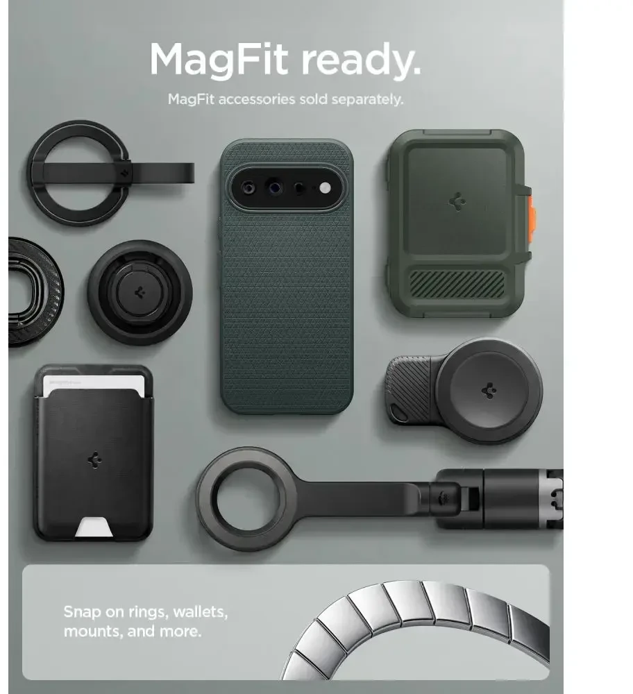 Dėklas SPIGEN LIQUID AIR MAG MAGSAFE GOOGLE PIXEL 11 PRO XL ABYSS Žalias