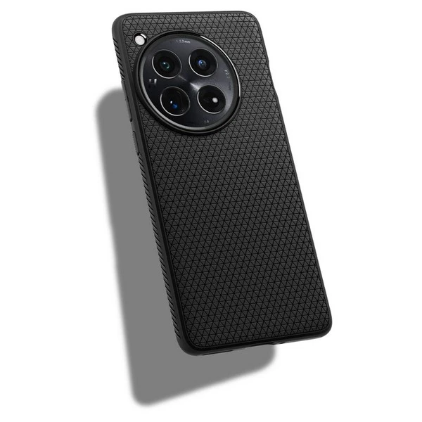 OnePlus 12 Spigen Liquid Air Matte dėklas telefonui juodos spalvos