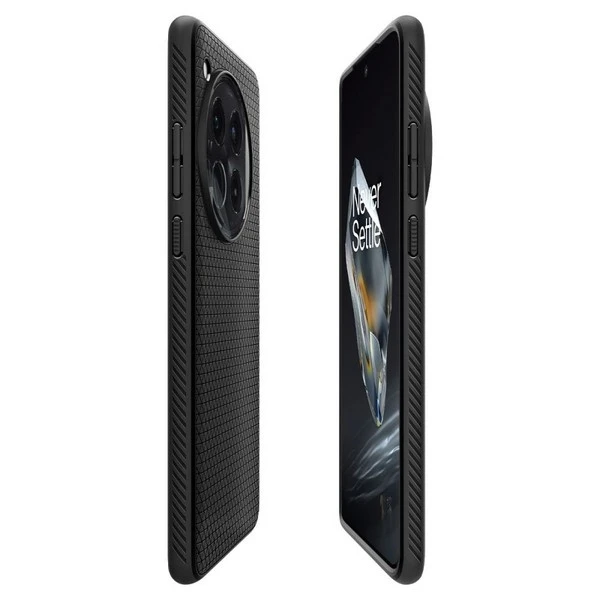 OnePlus 12 Spigen Liquid Air Matte dėklas telefonui juodos spalvos