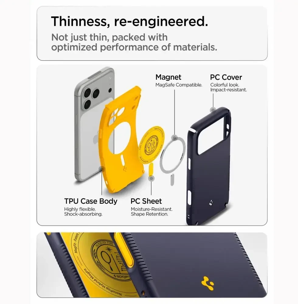 Spigen Nano Pop HIBRIDINIS MagSafe DĖKLAS iPhone 17 Pro / 18 Pro BLUEBERRY NAVY