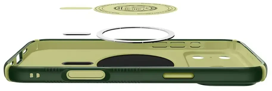 Dėklas SPIGEN case NANO POP HYBRID compatible with MagSafe for IPHONE 18 Pro Max / 17 Pro Max avo žalias