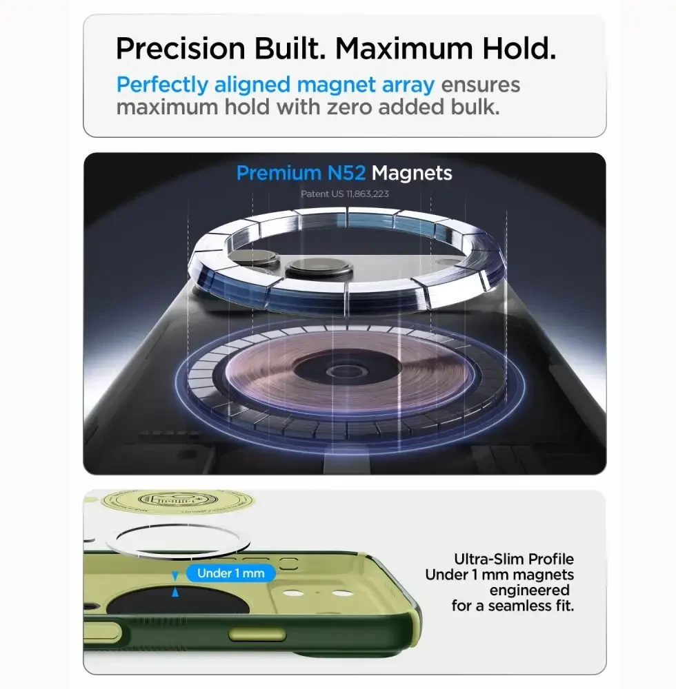 Dėklas SPIGEN case NANO POP HYBRID compatible with MagSafe for IPHONE 18 Pro Max / 17 Pro Max avo žalias
