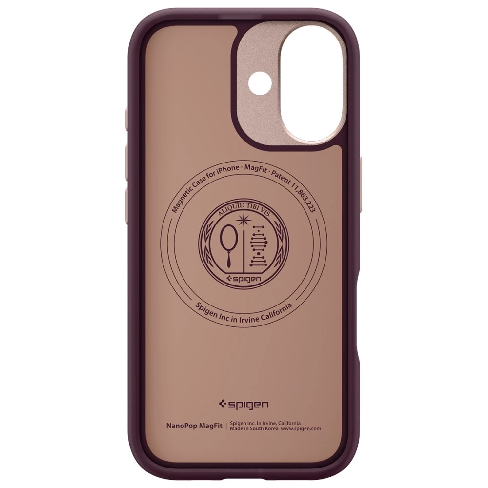 Dėklas Spigen Nano Pop Mag Magsafe iPhone 17 burgundy bean