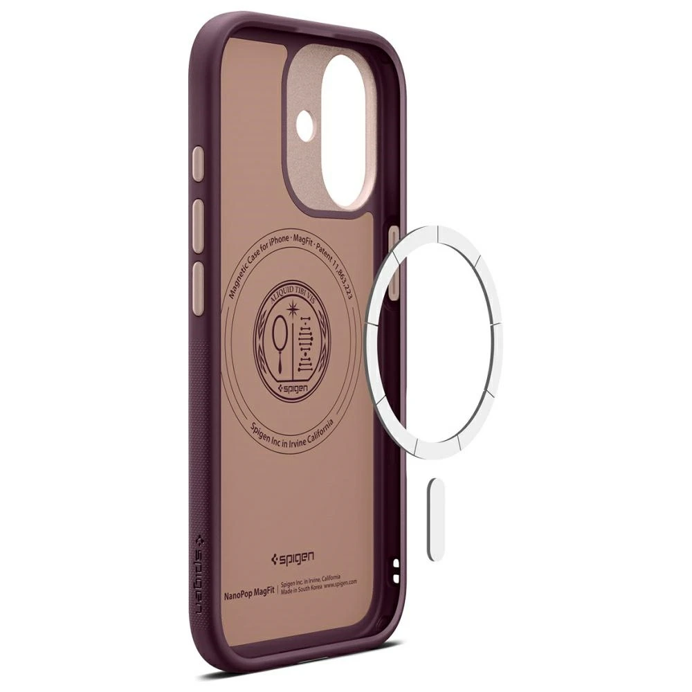 Dėklas Spigen Nano Pop Mag Magsafe iPhone 17 burgundy bean