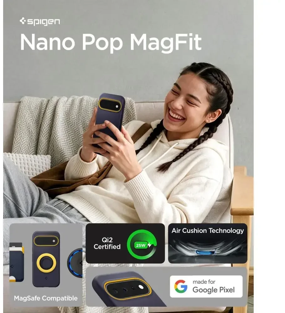 Dėklas SPIGEN NANO POP MAG MAGSAFE GOOGLE PIXEL 11 BLUEBERRY NAVY