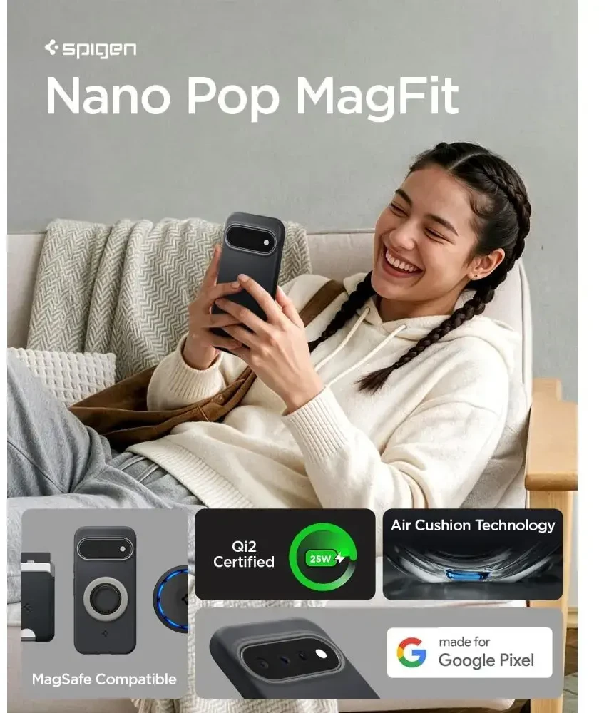 SPIGEN NANO POP MAG MAGSAFE GOOGLE PIXEL 11 Juodas SESAME