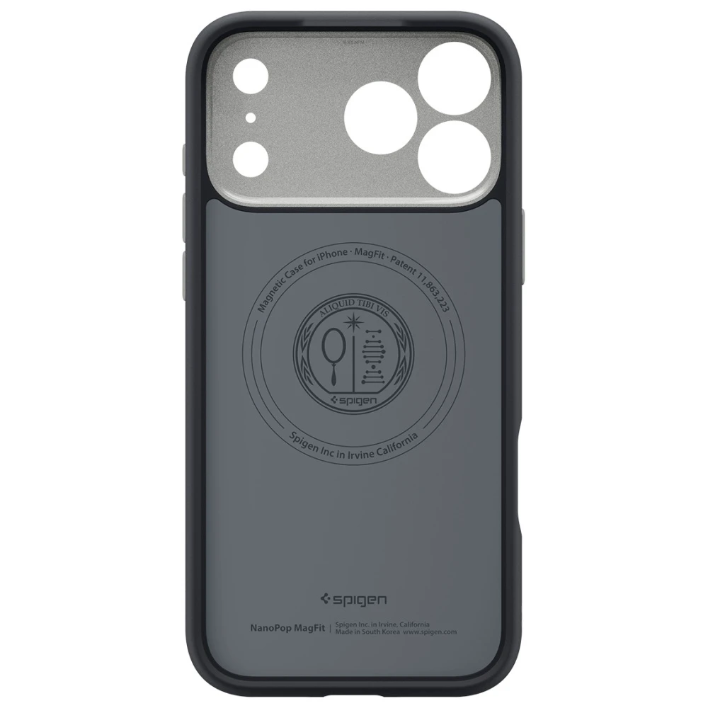 Spigen Nano Pop MagSafe dėklas skirtas iPhone 17 Pro – juodos spalvos