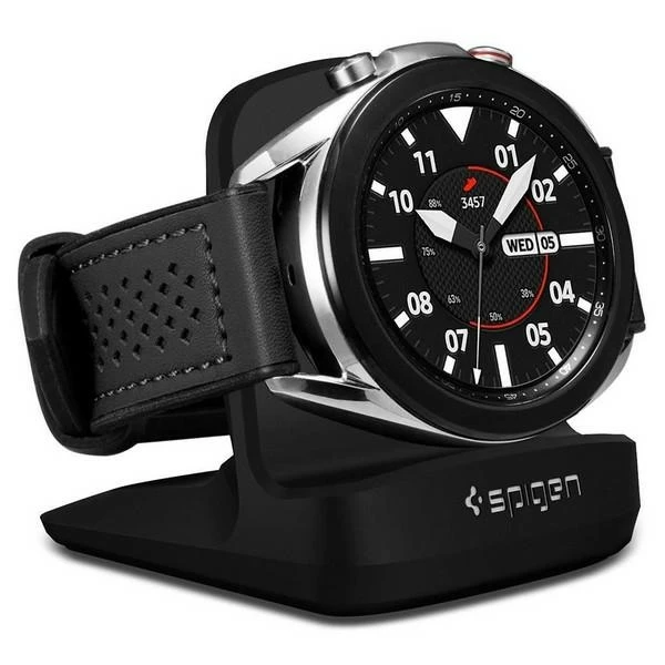 Išmaniojo laikrodžio Samsung Galaxy Watch 3 naktinis Spigen stovas, Juodos spalvos